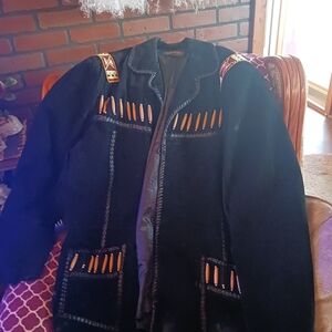 Scully Black Trench Coat with Embellishments